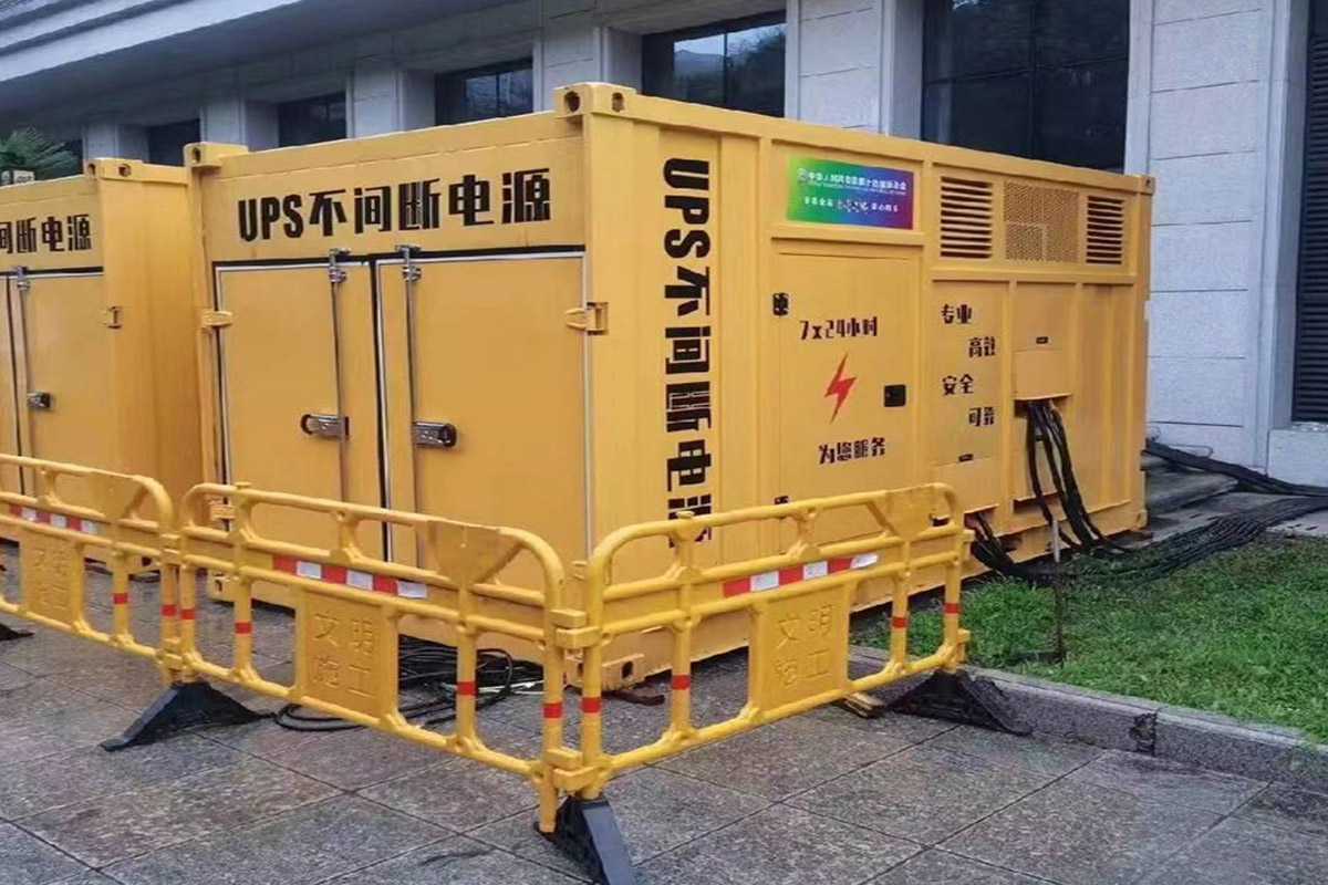 和平发电机租赁施工现场