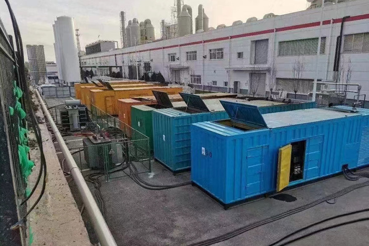 和平发电机租赁施工现场